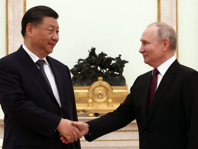 Presidente de Rusia Vladimir Putin y presidente de China Xi Jinping. (Photo by Sergei KARPUKHIN / SPUTNIK / AFP) (Photo by SERGEI KARPUKHIN/SPUTNIK/AFP via Getty Images)