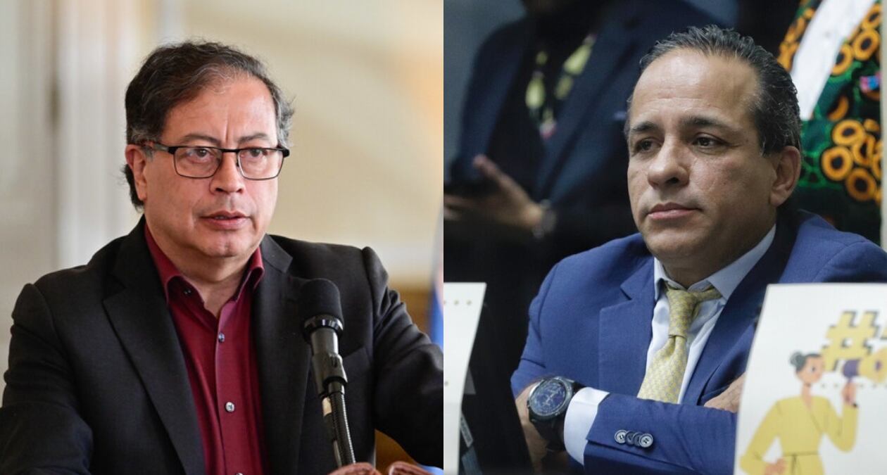 Presidente Gustavo Petro y Alexander López. Foto: Colprensa.