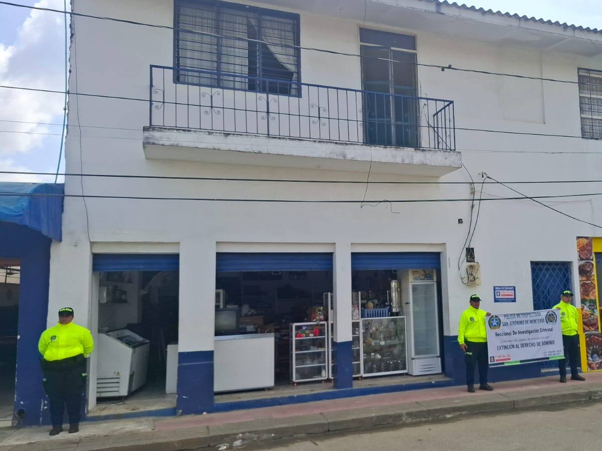 Ocupan tres bienes con fines de extinción de dominio a una red de juegos de azar en Cereté, Córdoba