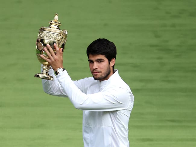 Carlos Alcaraz, campeón en Wimbledon. (Photo by Patrick Smith/Getty Images)
