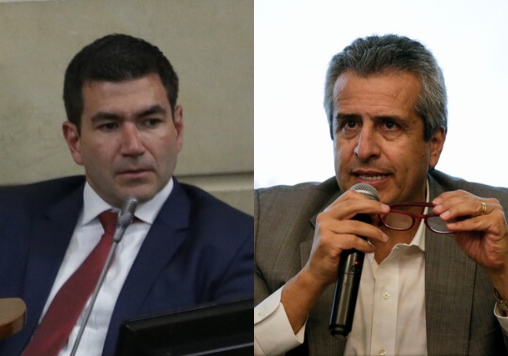 Juan Carlos Wills y Luis Fernando Velasco. Foto: (Colprensa - Camila Díaz) / (Colprensa-Mariano Vimos)