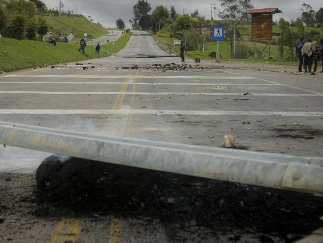 Imagen de referencia bloqueo de vías. Foto: Colprensa