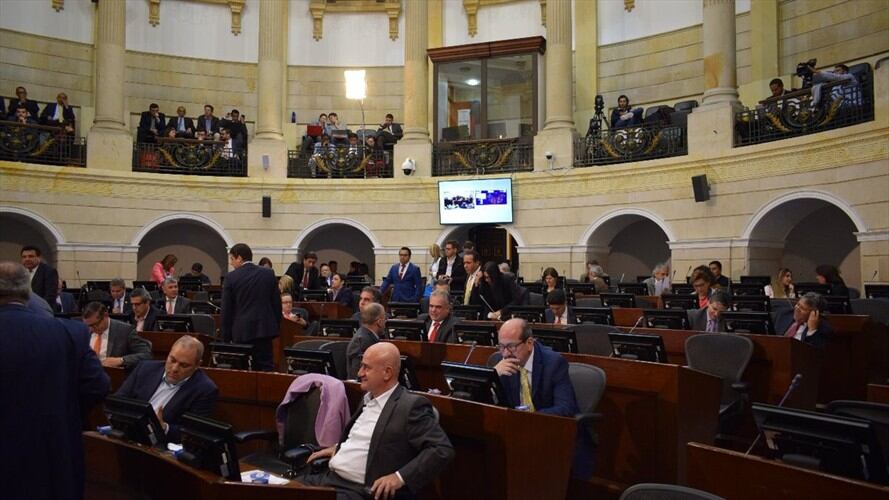 Por su parte, la bancada del Centro Democrático se manifestó satisfecha por trabajo durante esta legislatura.. Foto: Colprensa