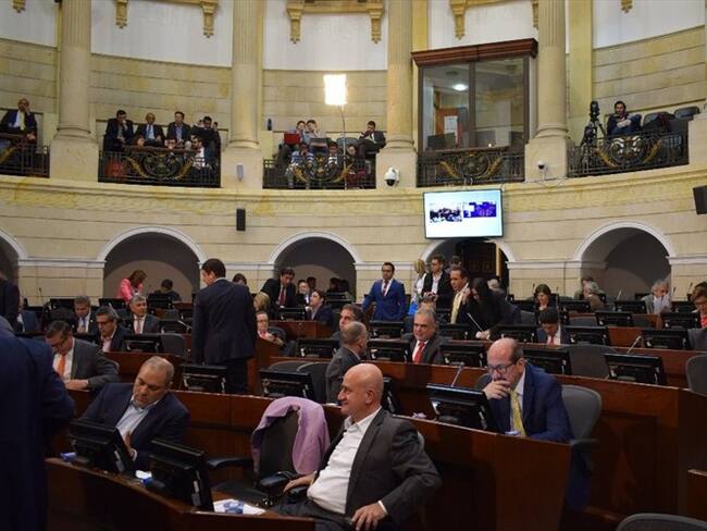 Por su parte, la bancada del Centro Democrático se manifestó satisfecha por trabajo durante esta legislatura.. Foto: Colprensa