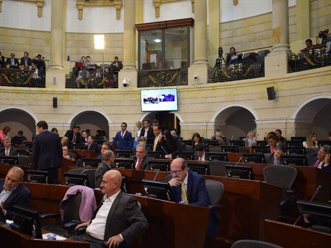 Por su parte, la bancada del Centro Democrático se manifestó satisfecha por trabajo durante esta legislatura.. Foto: Colprensa