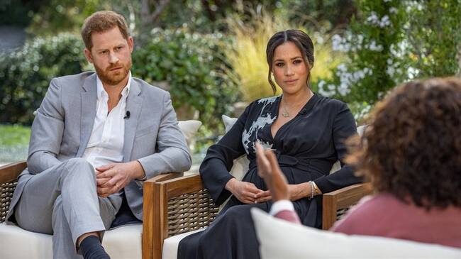 Meghan Markle habló con Oprah sobre su situación con la familia real. Foto: Harpo Productions/Joe Pugliese via Getty Images