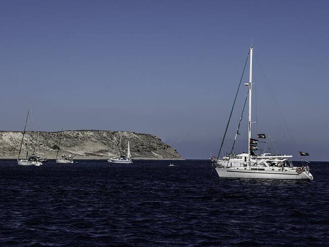 Barco de la flota que se dirigía a Gaza. Foto: Niccolo Celesti/Anadolu vía Getty Images.