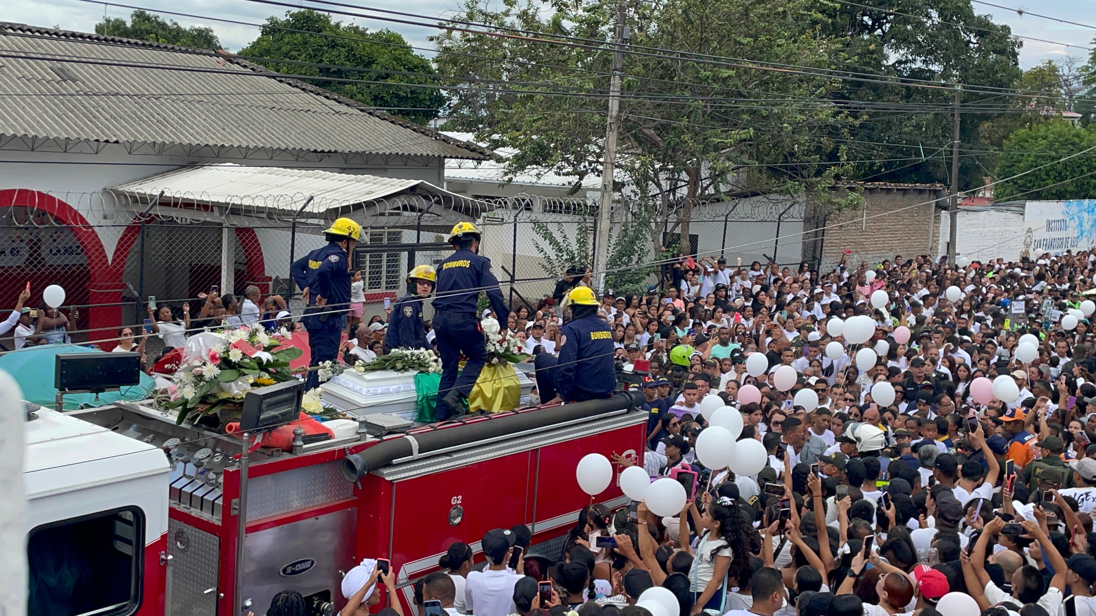 Exequias y despedida a Sofía Delgado en Candelaria. Foto: W Radio