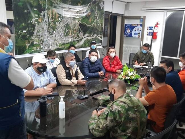 Realizan evacuación en Mocoa por creciente súbita del río Mulato. Foto: Twitter Unidad Nacional para la Gestión del Riesgo de Desastres @UNGRD