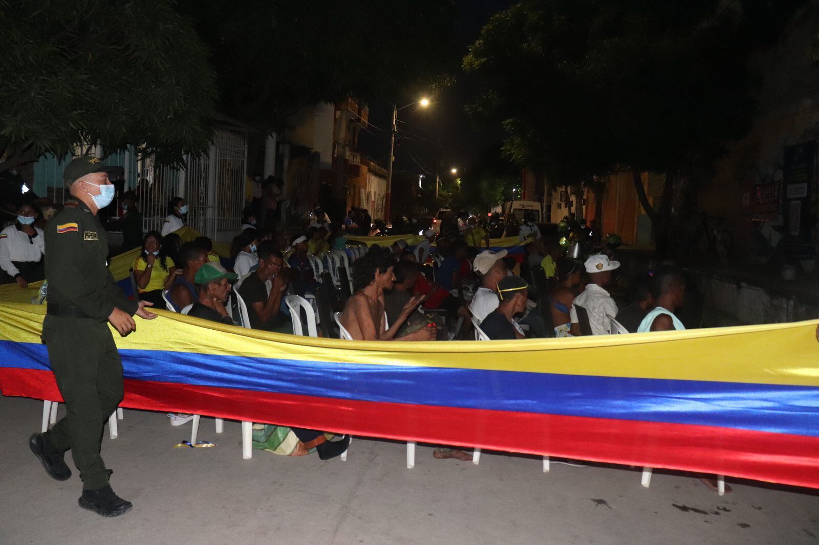 Partido de Colombia- Uruguay/ Policía Metropolitana de Santa Marta.