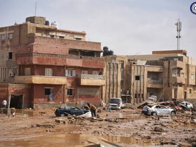 Paso de ciclón en Libia. Foto: EFE.
