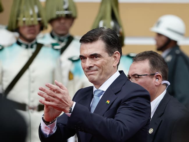 Rodrigo Paz durante su ceremonia de investidura como nuevo presidente de Bolivia. FOTO: EFE