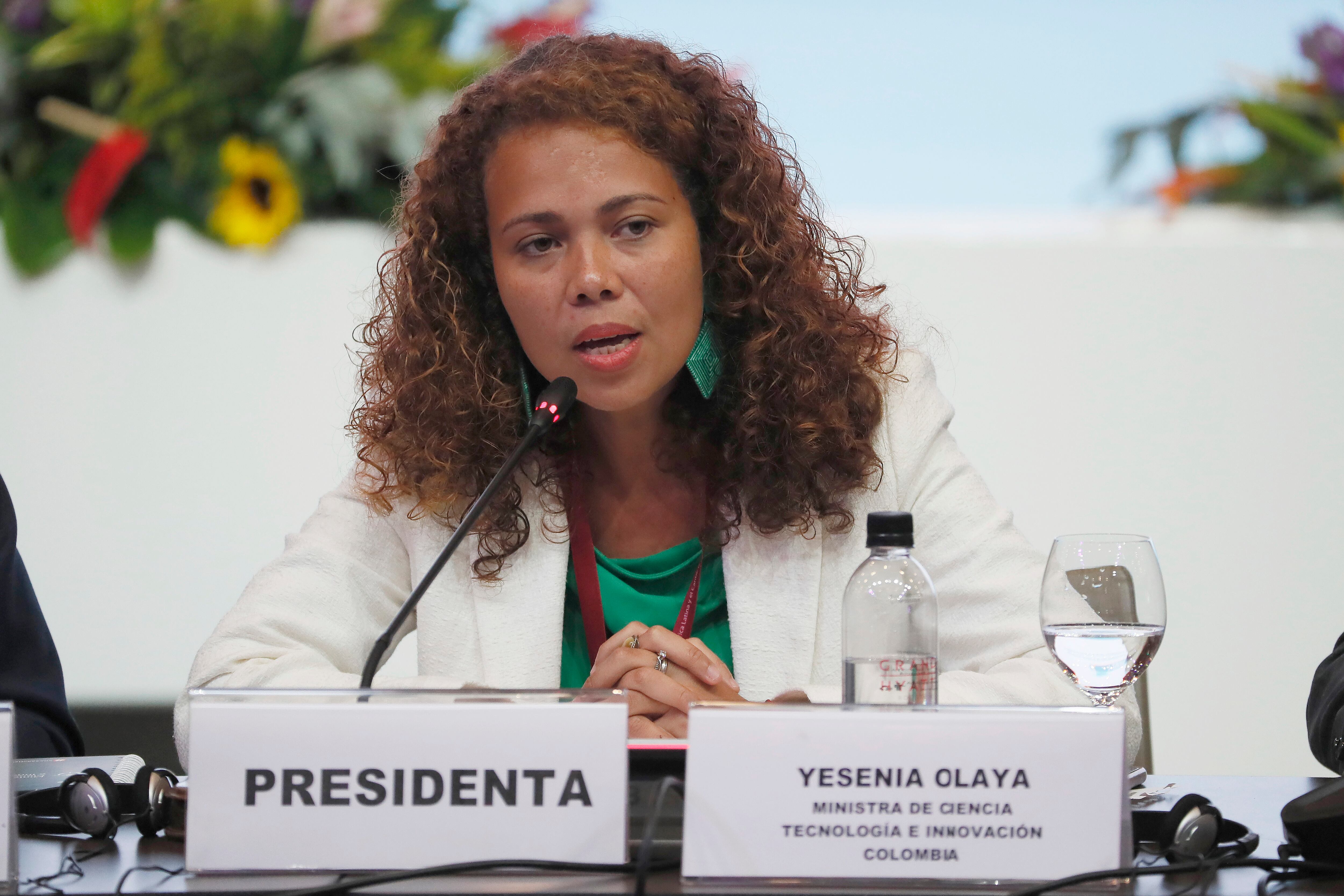 Yesenia Olaya. ministra de Ciencias. Foto: EFE.