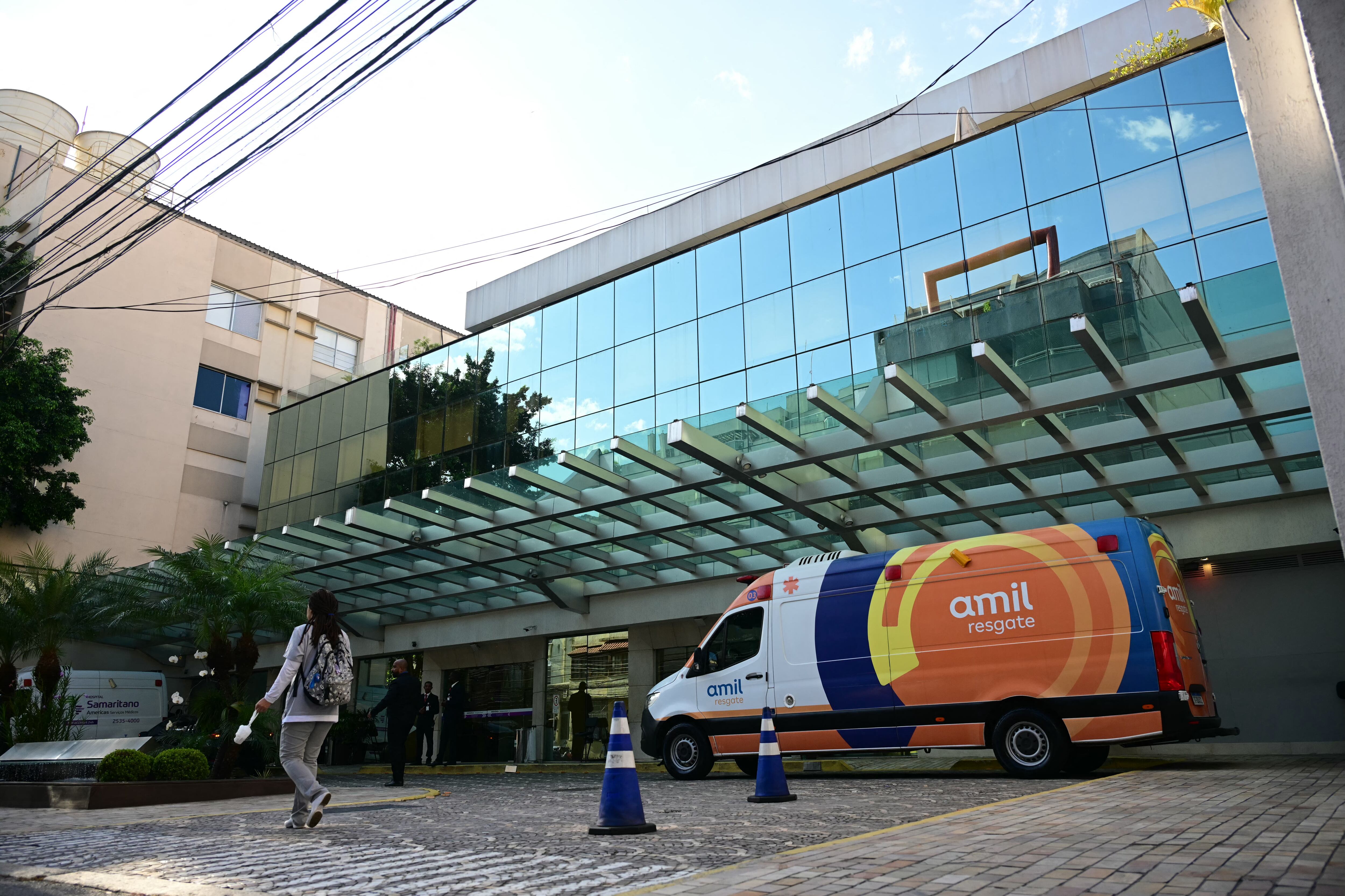 Ambulancia de Brasil. FOTO: MAURO PIMENTEL/AFP via Getty Images.