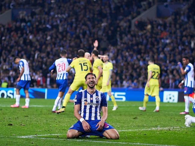 PORTO, PORTUGAL - MARCH 14:  Marko Grujic of FC Porto reacts during the UEFA Champions League round of 16 leg two match between FC Porto and FC Internazionale at Estadio do Dragao on March 14, 2023 in Porto, Portugal. (Photo by Jose Manuel Alvarez/Quality Sport Images/Getty Images)
