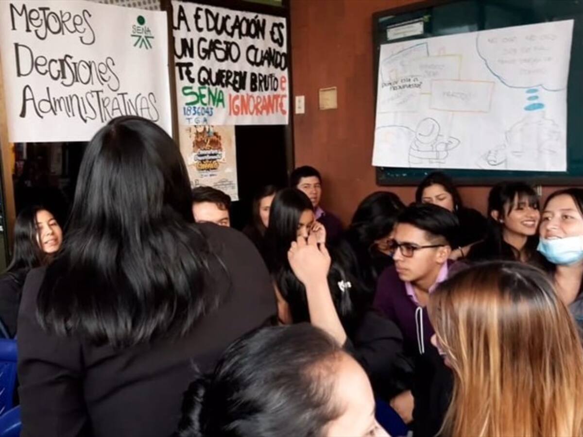 Se mantiene asamblea permanente de estudiantes del Sena en Tunja