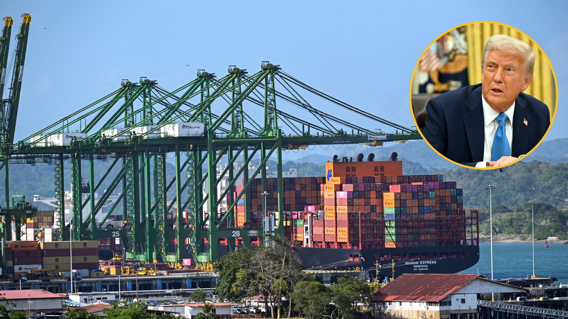 Barco carguero despues de haber pasado el canal de Panamá. FOTO: Martin BERNETTI / AFP via Getty Images