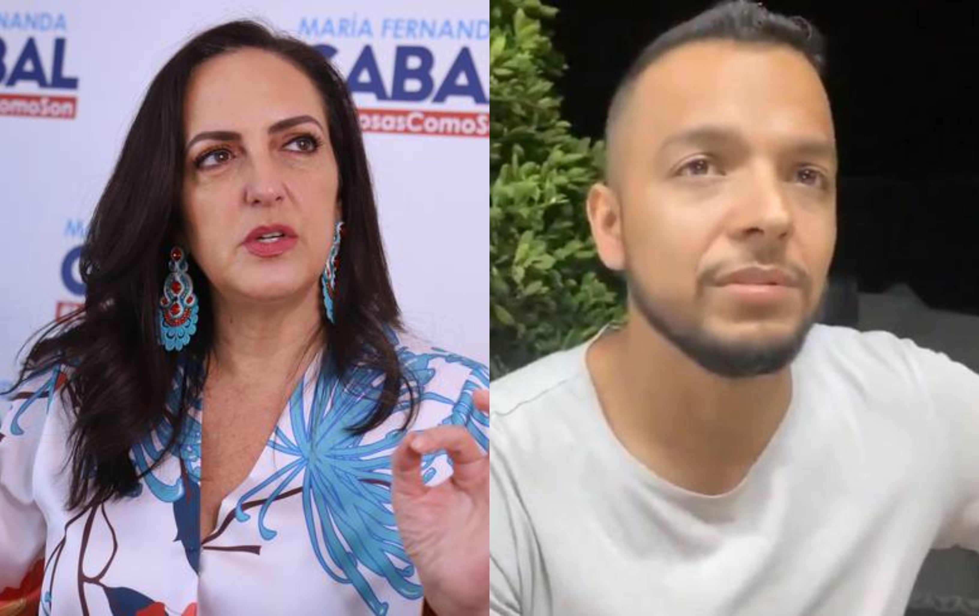 Senadora María Fernanda Cabal y Andrés Escobar. Fotos: Colprensa/Cortesía.