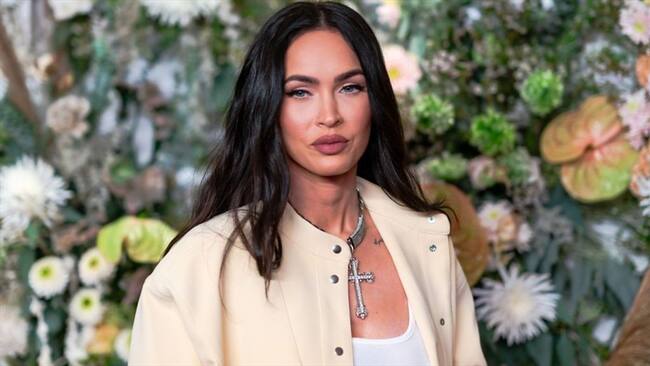 La modelo y actriz Megan Fox, que llegó con un vestido transparente a los MTV VMAs.. Foto: Getty Images / Gotham.