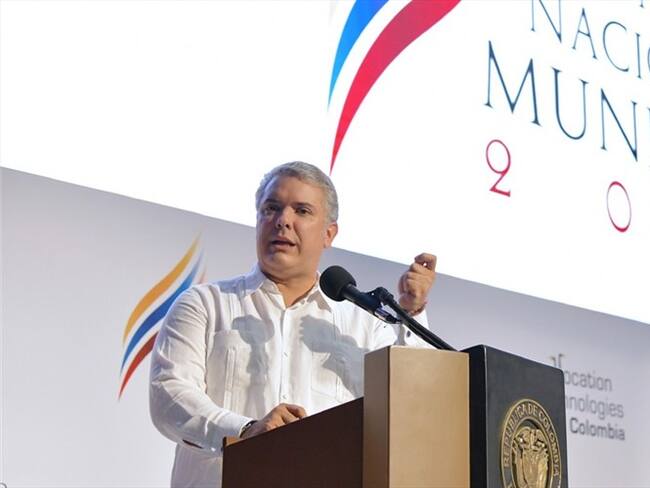 El presidente Duque escuchó a los alcaldes del país que asisten a la Cumbre Nacional de Municipios en Cartagena. Foto: Cortesía