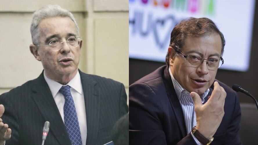 Durante la Plenaria del Senado de la República se vivió un nuevo episodio de la pelea entre el expresidente Álvaro Uribe y el excandidato presidencial, Gustavo Petro. Foto: Colprensa