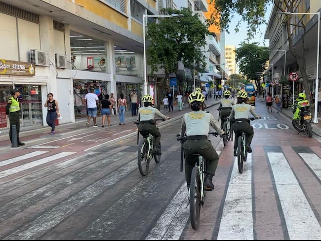 Policías en Santa Marta/ Policía Metropolitana de Santa Marta.