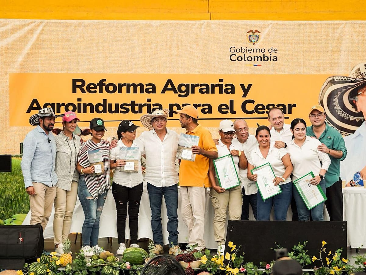 En Cesar, la reforma agraria gana terreno: Gobierno entregó 6.805 hectáreas a 800 familias rurales