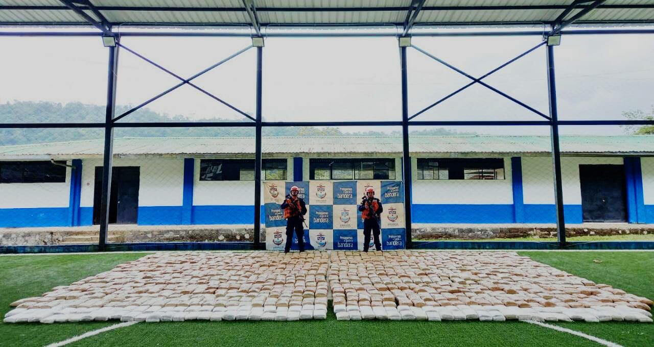 Incautación de marihuana. Foto: Armada Nacional