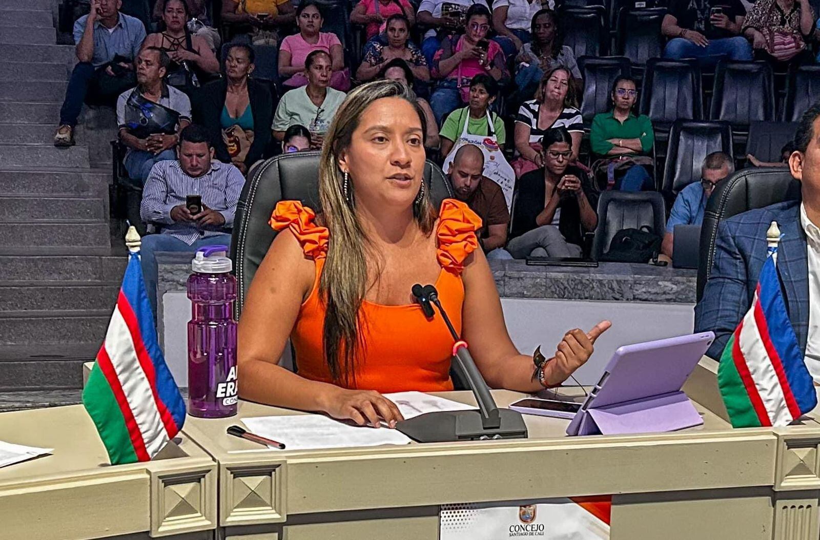 La concejala le pidió al alcalde Alejandro Éder garantías de protección. Foto: Equipo de prensa de la concejala