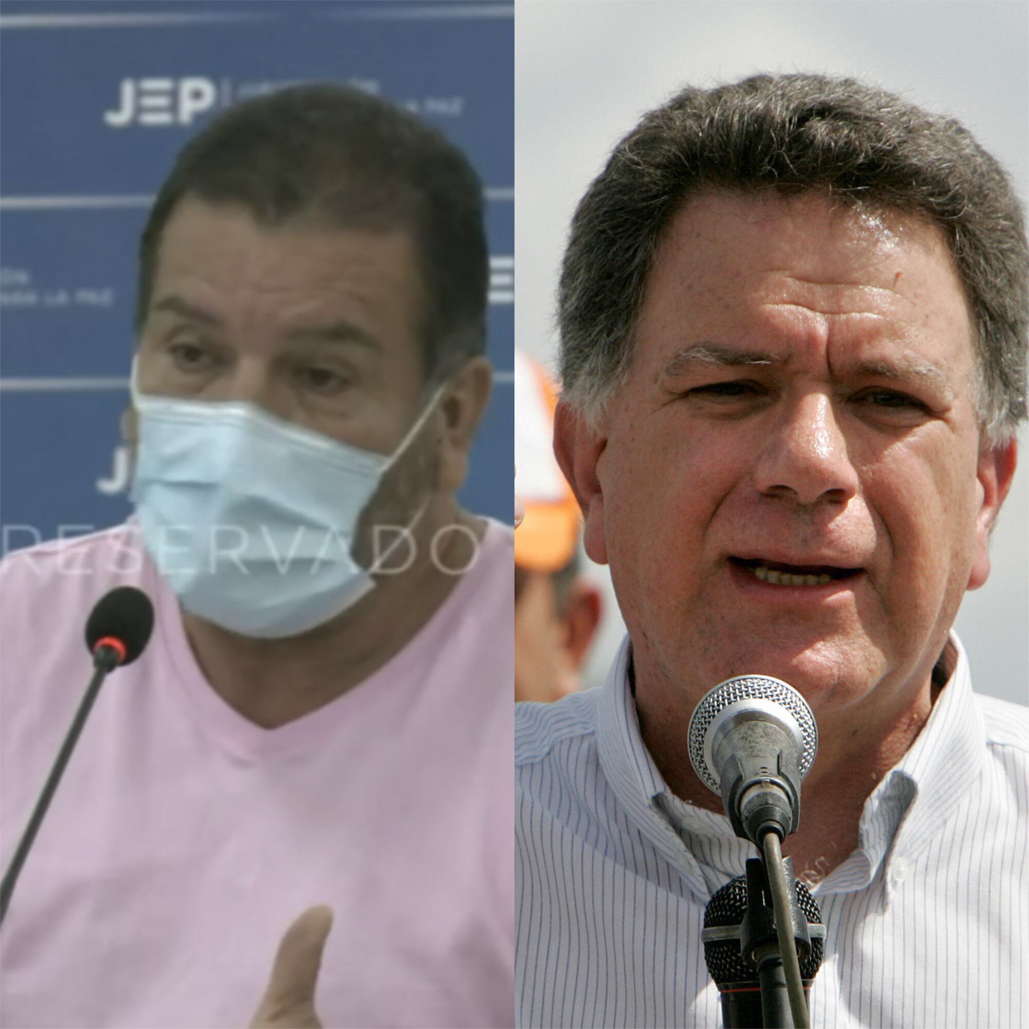 Alias ‘JJ’ afirmó en la JEP que Luis Carlos Restrepo sí sabía de la falsa desmovilización del Frente Cacica La Gaitana. Fotos: JEP/GettyImages