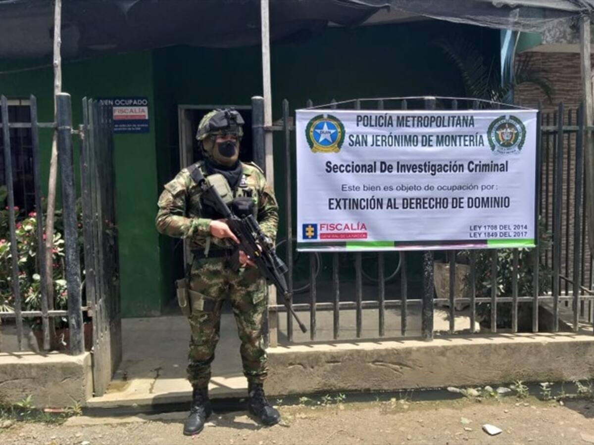 Autoridades realizan extinción de dominio a nueve inmuebles en Montería