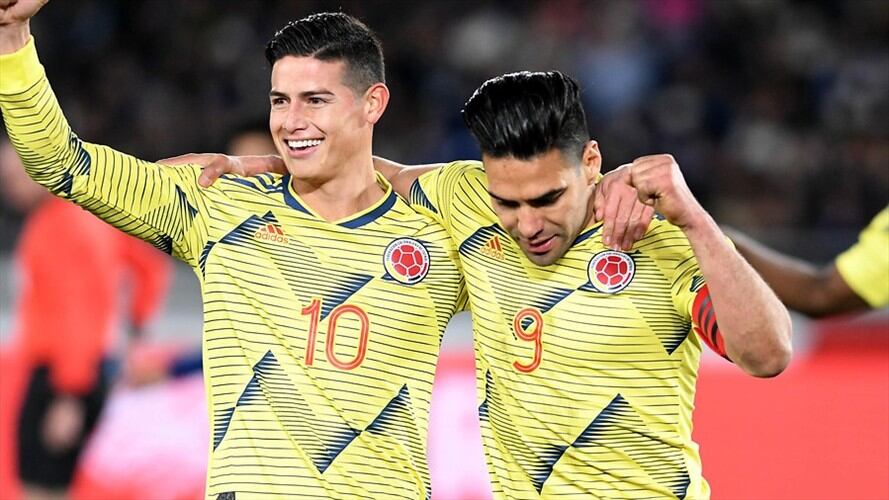 James Rodríguez y Radamel Falcao. Foto: Colprensa