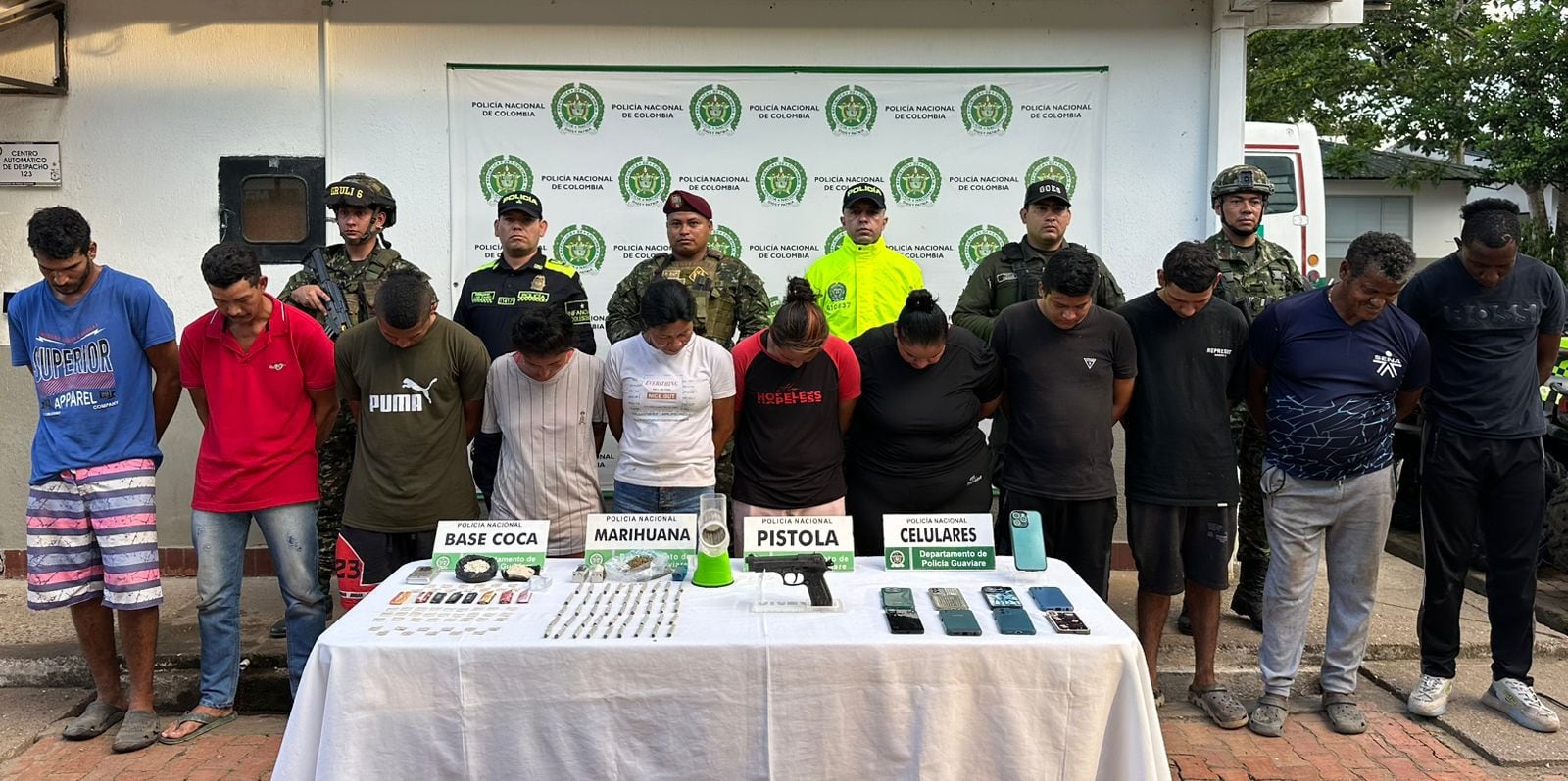 Captura de miemrbos del grupo criminal 'Las Triadas'. Foto: Suministrada