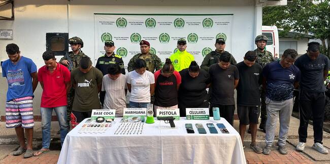 Captura de miemrbos del grupo criminal 'Las Triadas'. Foto: Suministrada