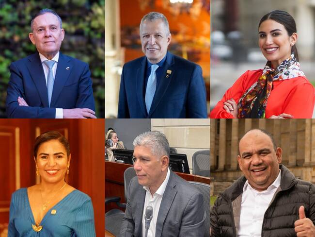 Efraín Cepeda, Germán Blanco, Saray Robayo, Yenica Acosta, Edgar Díaz Contreras y Antonio Correa