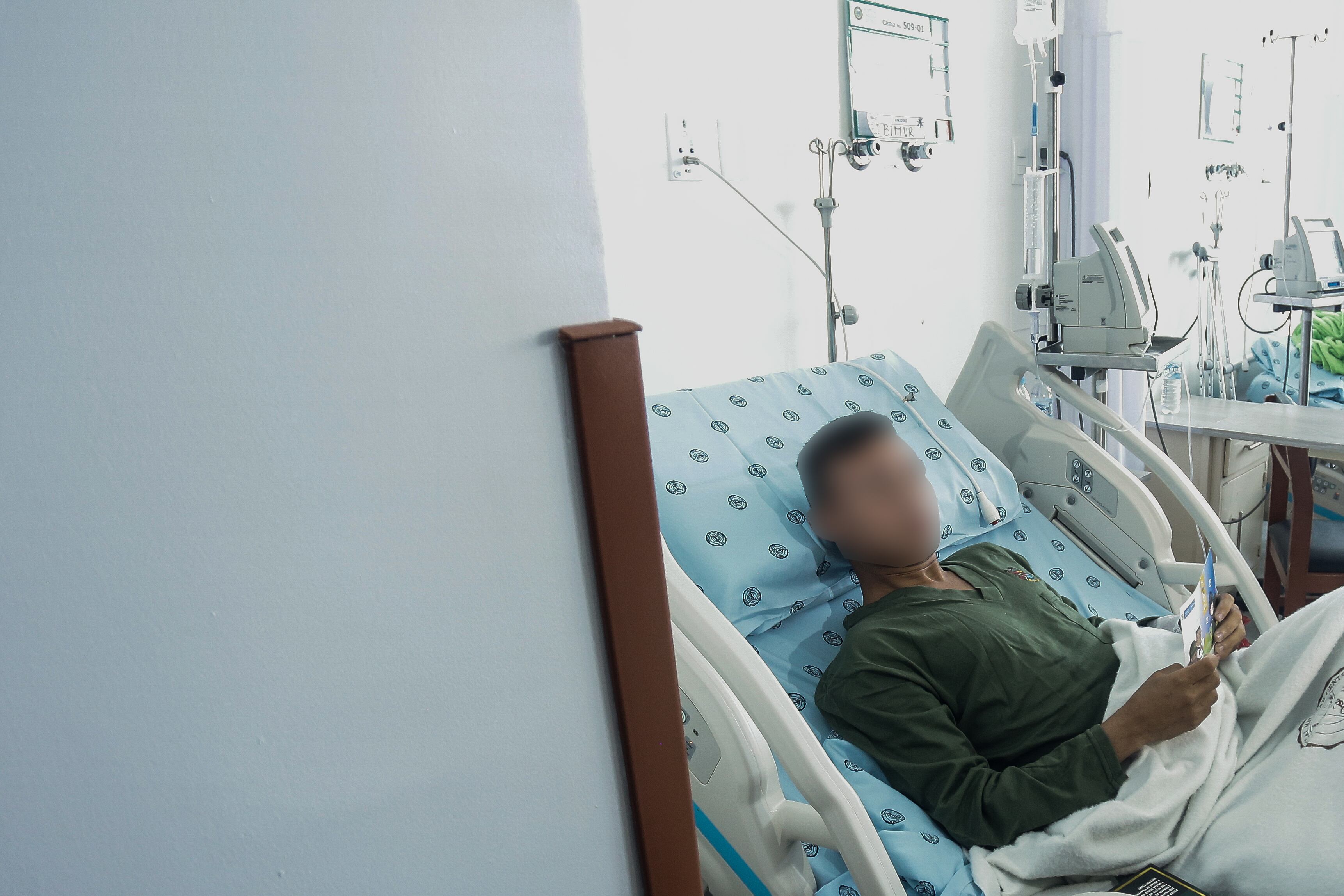 Bogotá. Diciembre 18 de 2019. Soldados heridos en el Hospital Militar Central. (Colprensa - Diego Pineda)