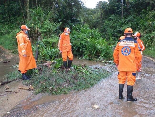Organismos de socorro suspendieron la búsqueda de una de las víctimas por solicitud de su familia. Foto: secretaría de Gestión del Riesgo del Valle del Cauca