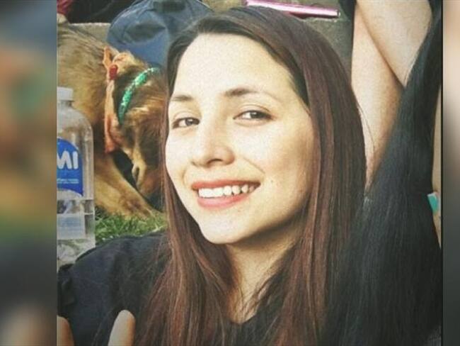 Yohana Aroca, estudiante de la Universidad Distrital aparece golpeada . Foto: Cortesía.