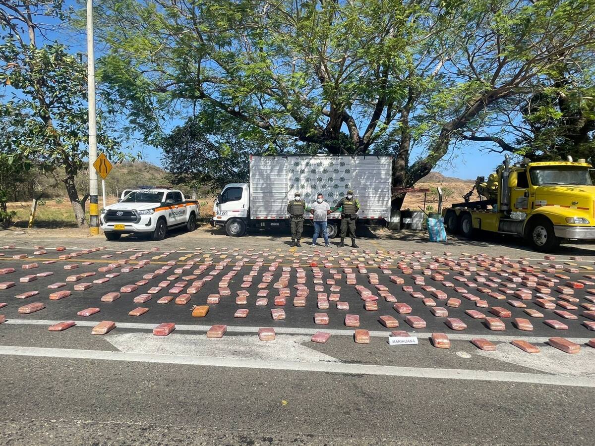 Policía de Tránsito incauta más de media tonelada de marihuana