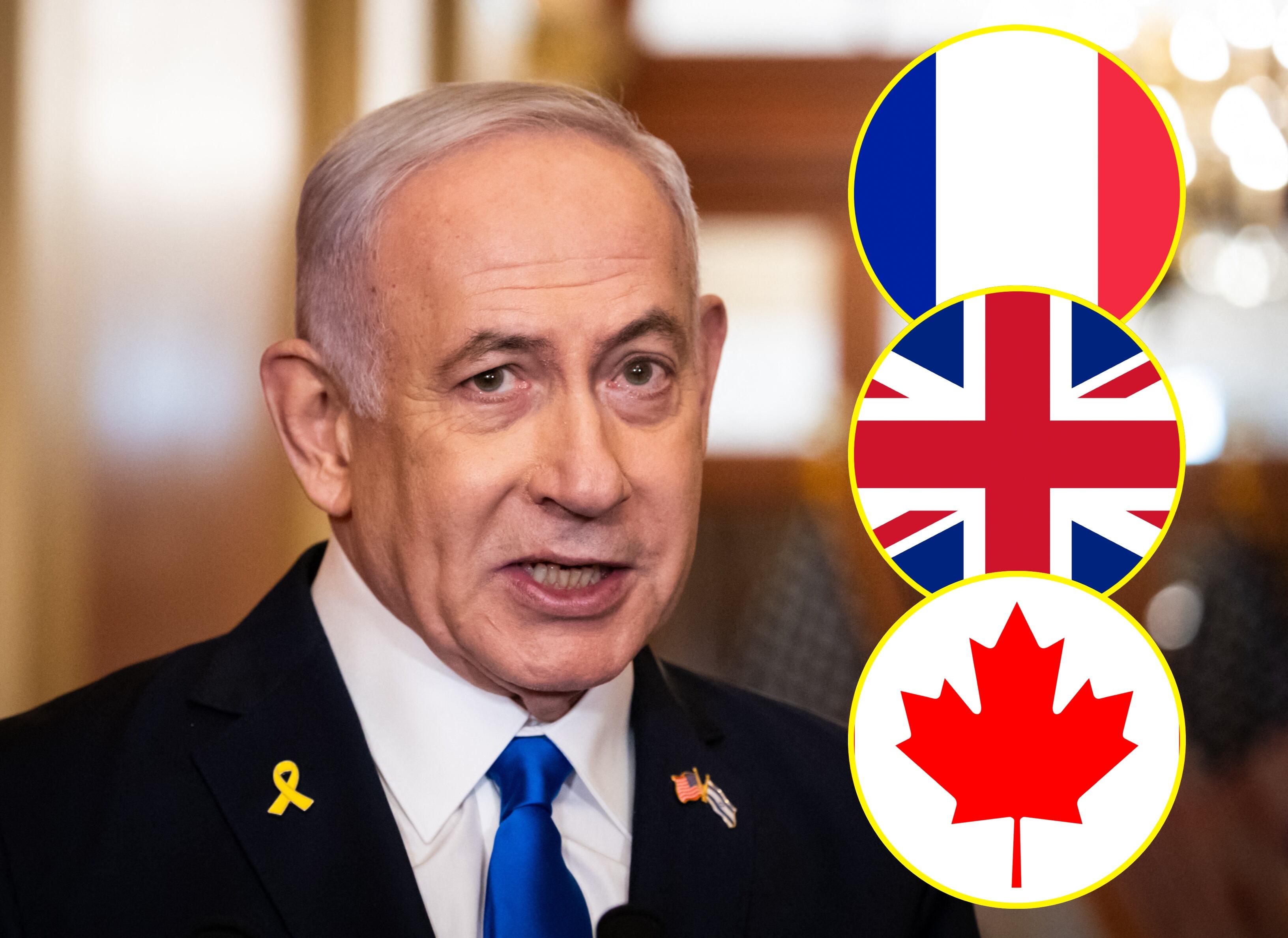 Primer ministro de Israel, Benjamín Netanyahu. FOTO: ALLISON BAILEY/Middle East Images/AFP via Getty Images