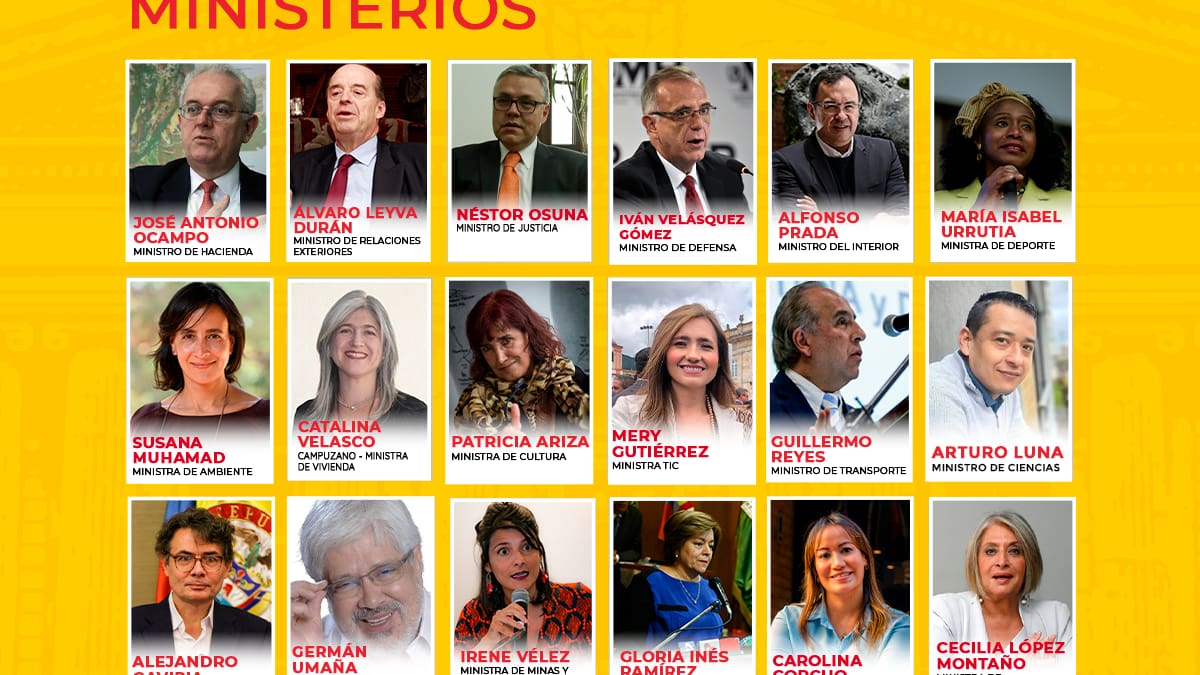 Gustavo Petro: Así es el gabinete de ministros del nuevo gobierno