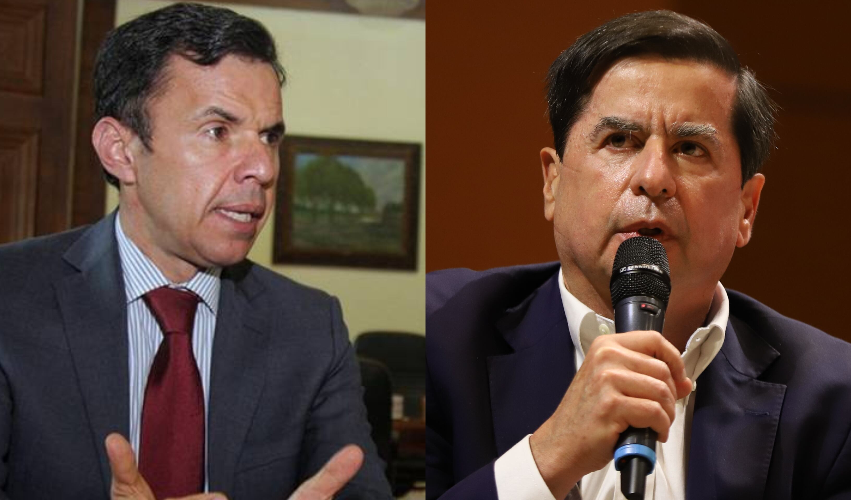 Exministros Guillermo Rivera y Juan Fernando Cristo. Fotos: Colprensa.