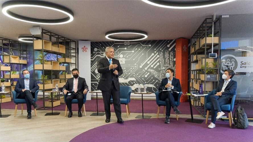 Presidente Iván Duque en la inauguración del HUB de Innovación del Sena en Bogotá. Foto: Presidencia de la República