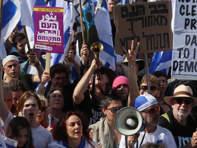 Protestas en Israel. (Photo by Ilia Yefimovich/picture alliance via Getty Images)