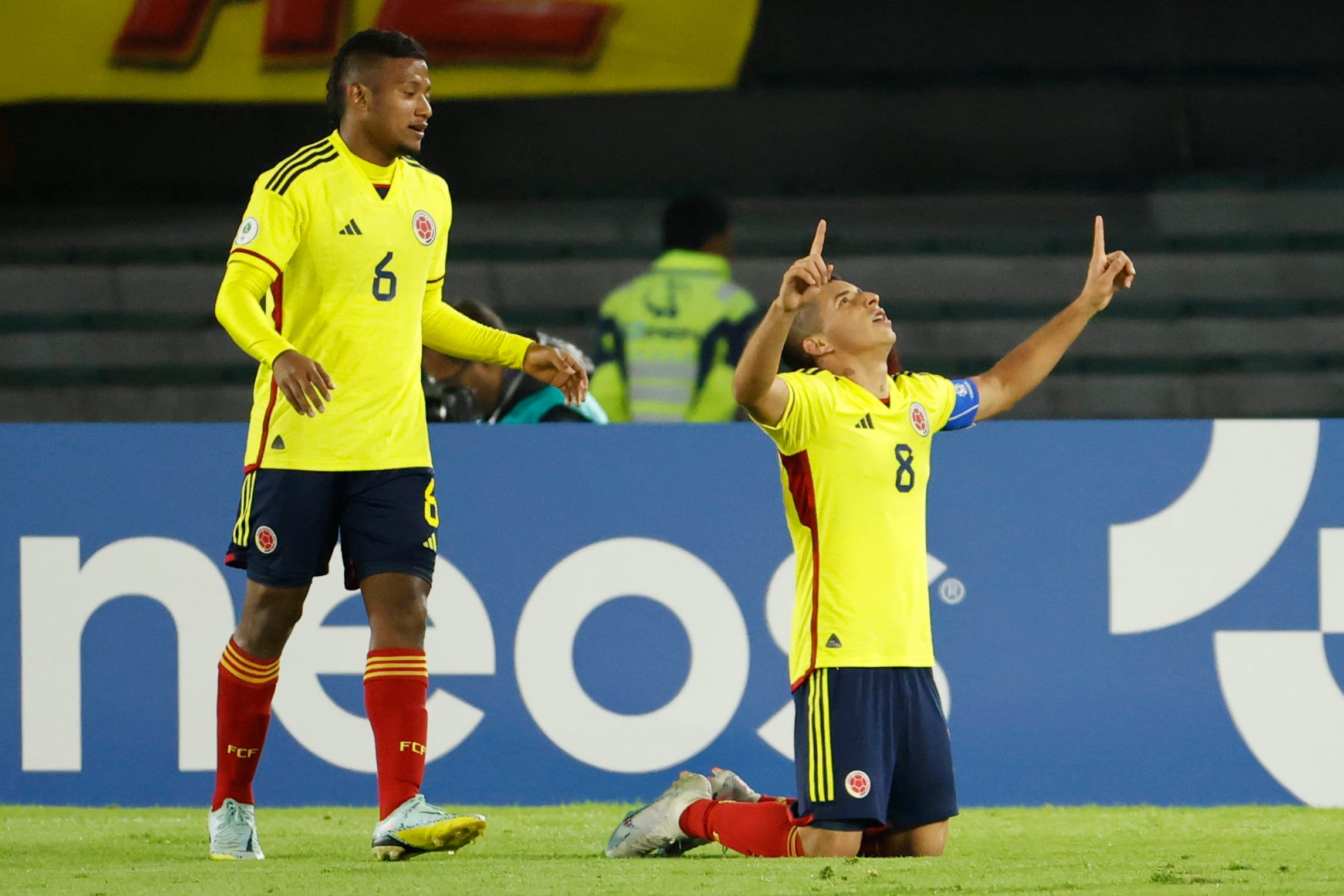 Victoria de la Selección Colombia Sub-20 ante Paraguay. EFE/ Mauricio Dueñas Castañeda