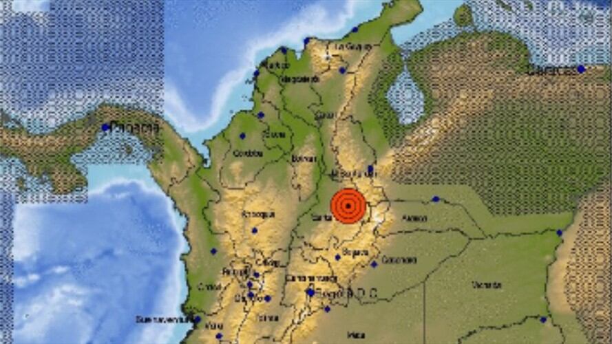 Fuerte sismo sacudió Santander y varias zonas del país. Foto: Servicio Geológico Colombiano