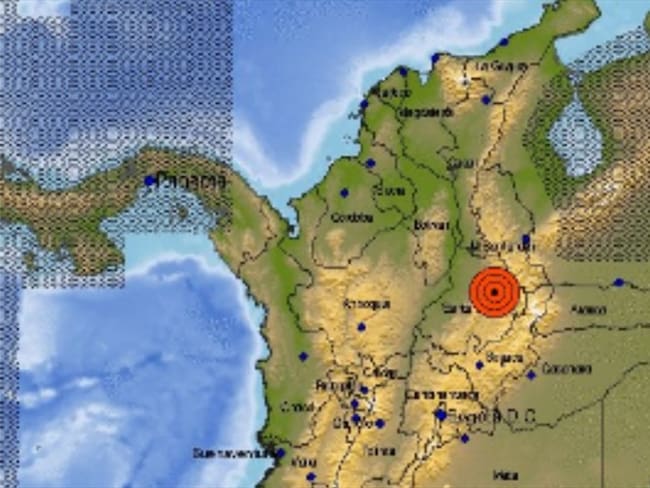 Fuerte sismo sacudió Santander y varias zonas del país. Foto: Servicio Geológico Colombiano