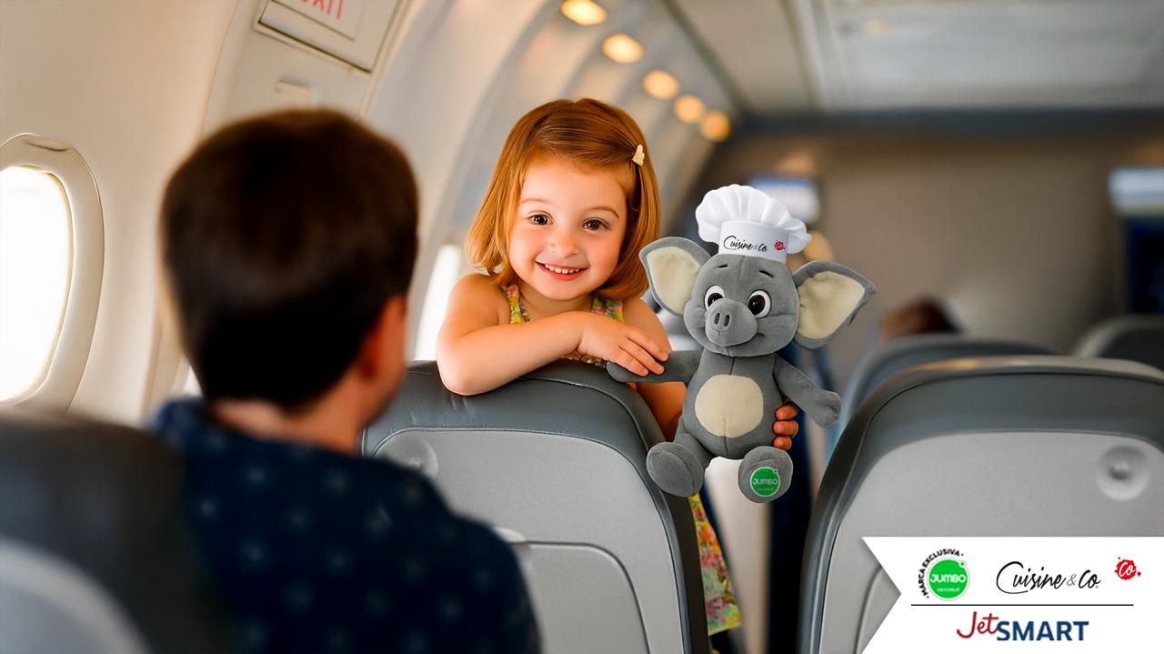 Jumbo y JetSmart sorprenden a viajeros con experiencia de marca a 10.000 pies de altura: así fue.