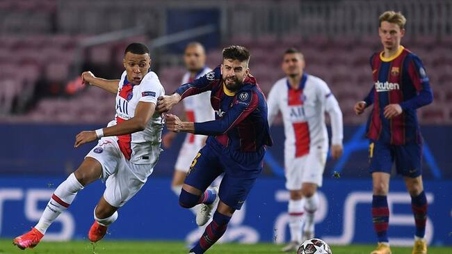 Mbappé destrozó al Barcelona en los octavos de final de la Champions League. Foto: David Ramos/Getty Images