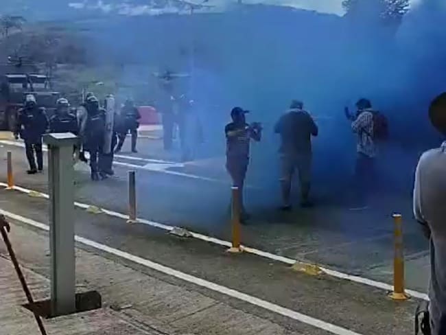La UNDMO hace presencia en el peaje de San Luis de Gaceno, Boyacá. / Foto: Cortesía